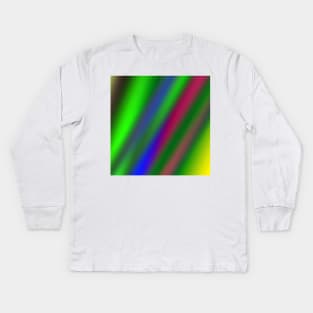 BLUE GREEN PINK YELLOW ABSTRACT TEXTURE Kids Long Sleeve T-Shirt